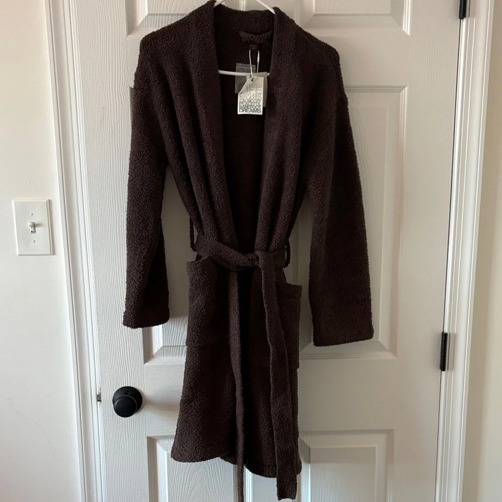 Cozy Brown Barefoot Dreams Belted Robe - Picture 1 of 2
